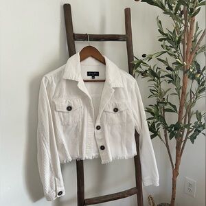 White Cropped Shacket